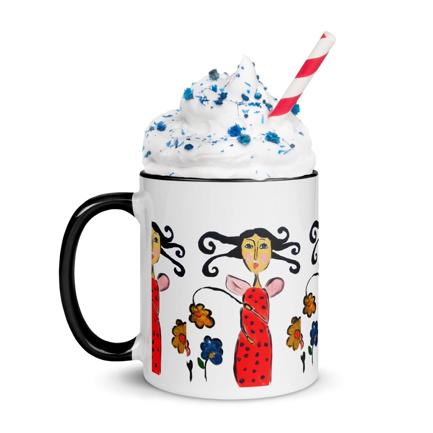 The Lady Bug Mug with Color Inside