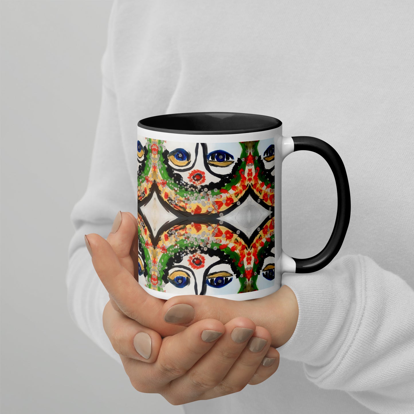 Indian Woman Mug with Color Inside