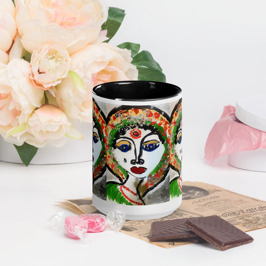 Indian Woman Mug with Color Inside