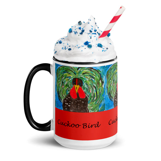 Cuckoo Bird Mug with Color Inside