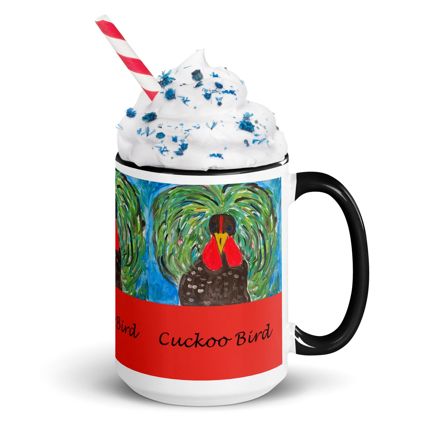 Cuckoo Bird Mug with Color Inside