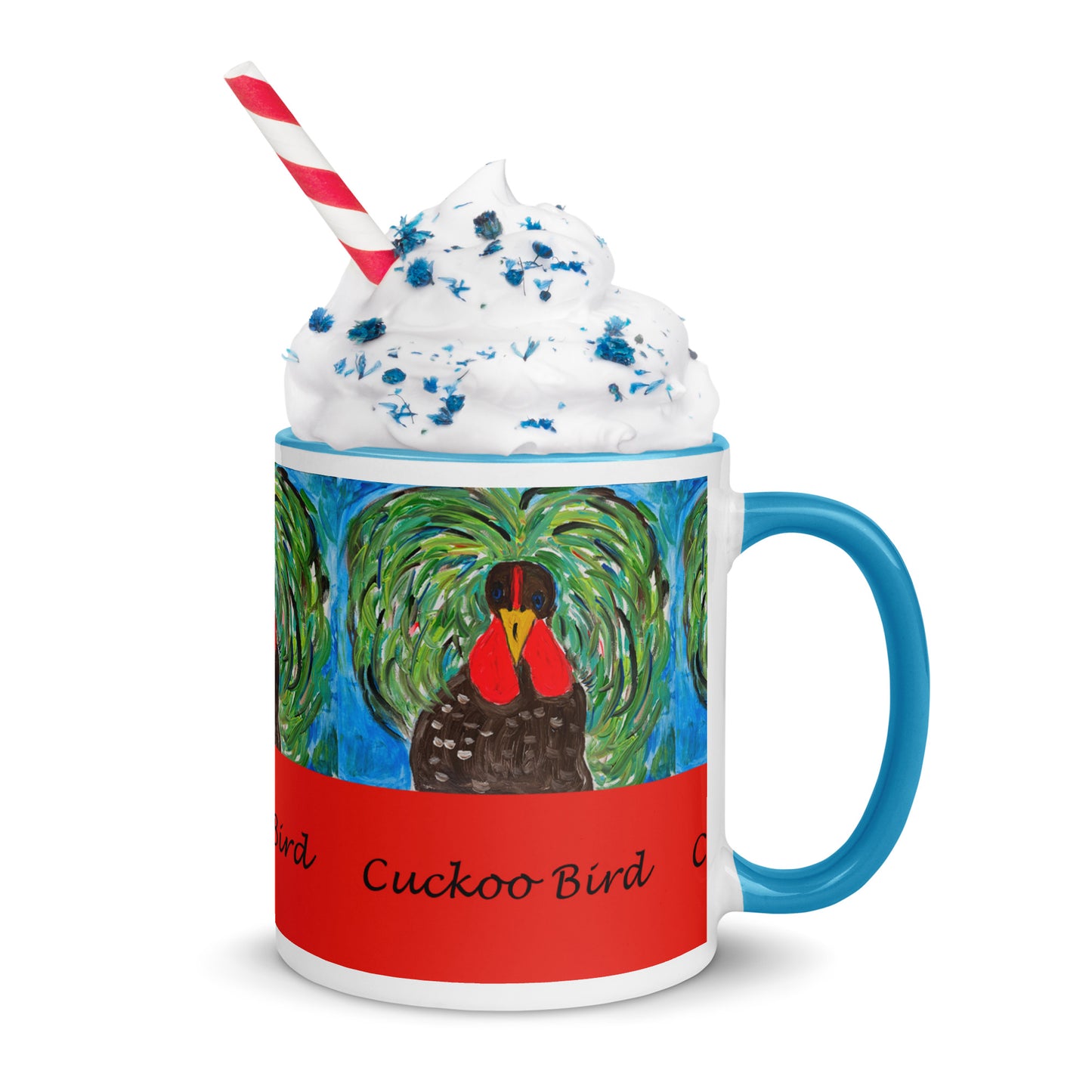 Cuckoo Bird Mug with Color Inside