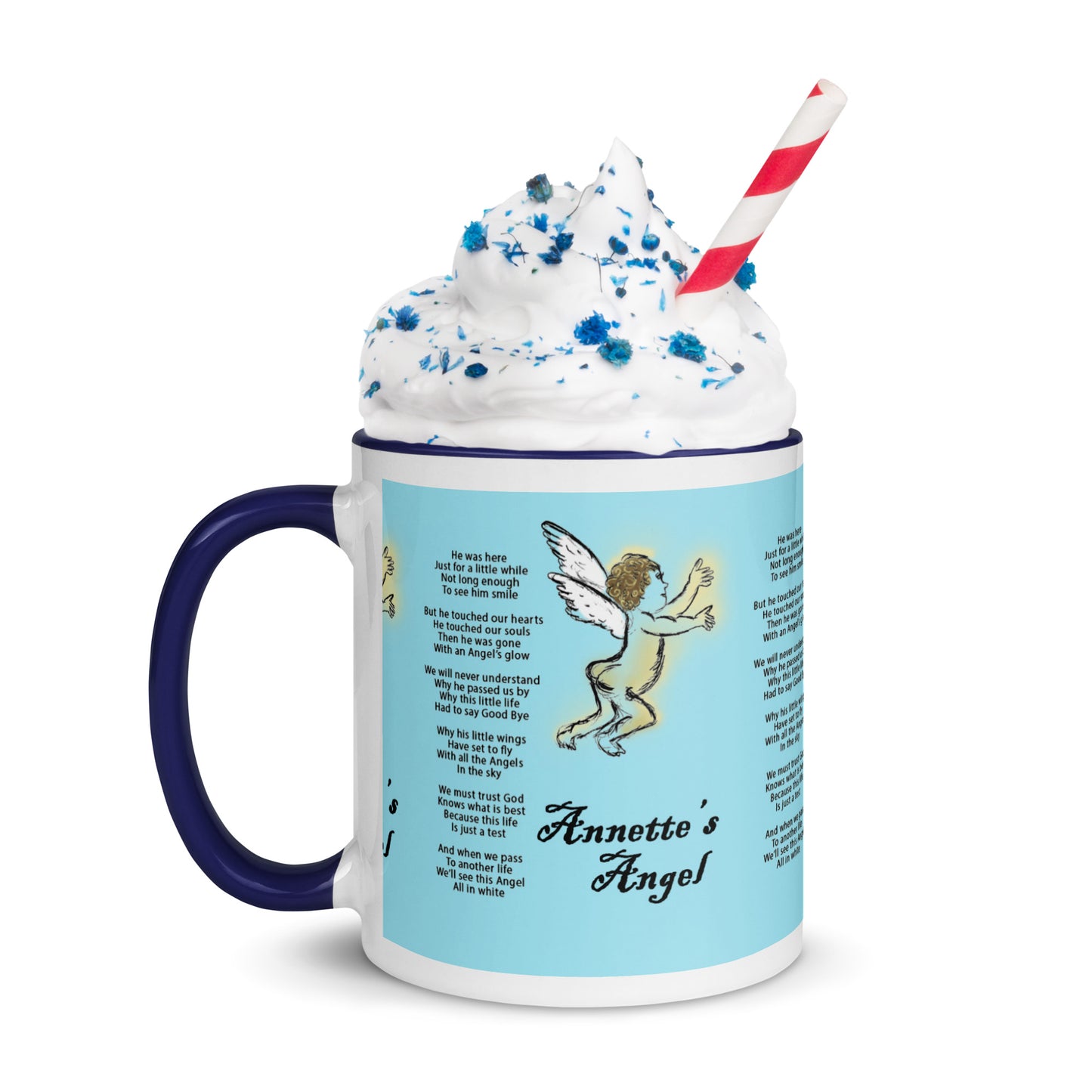 Annette's  Angel Mug with Color Inside