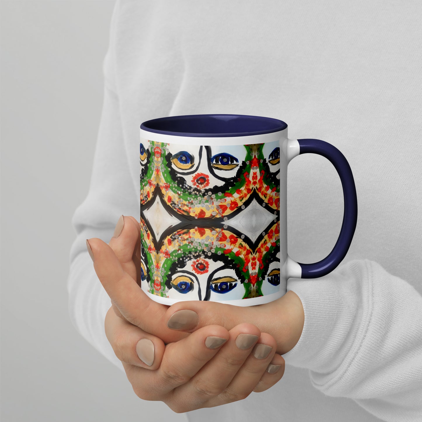 Indian Woman Mug with Color Inside