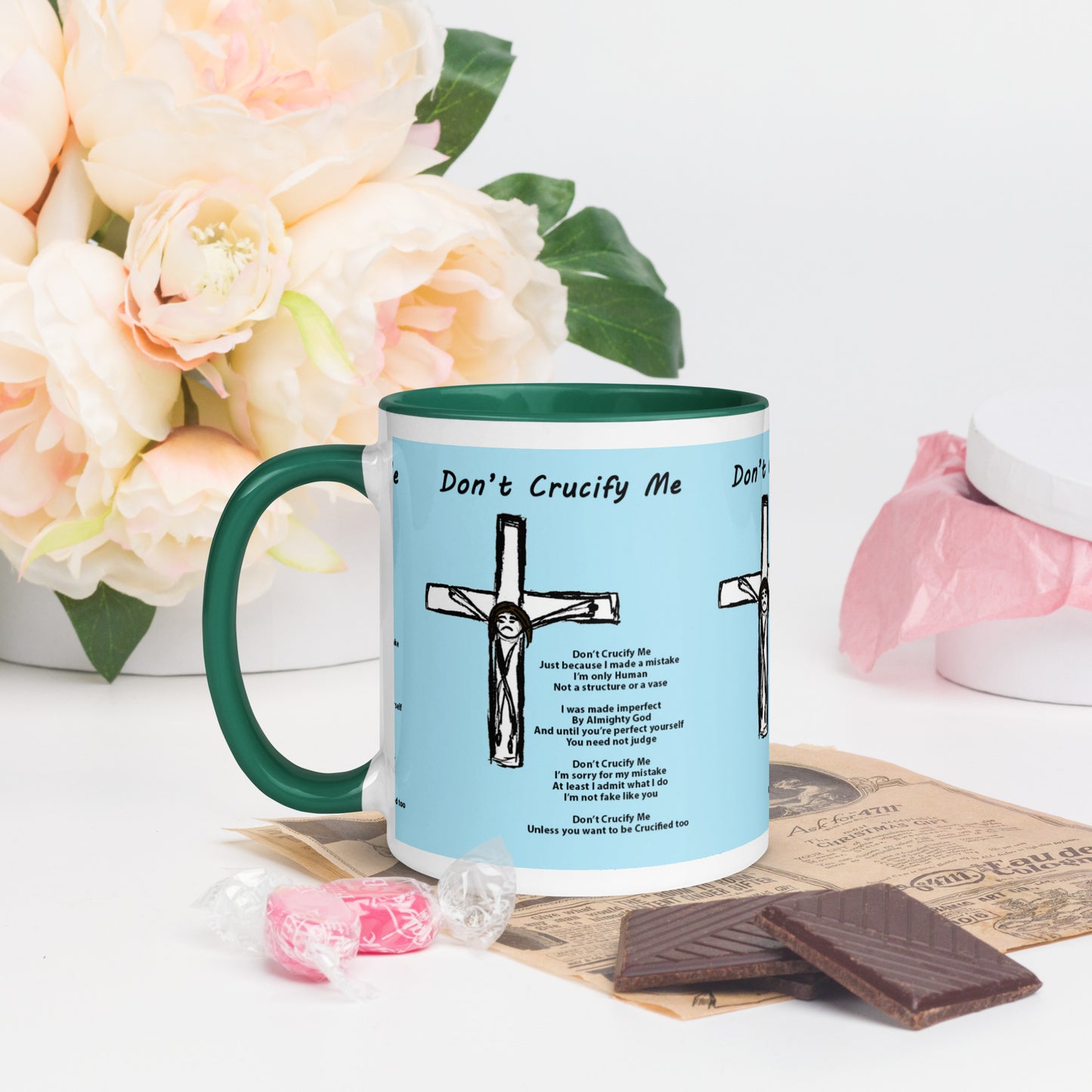 Don't Crucify Me Mug with Color Inside