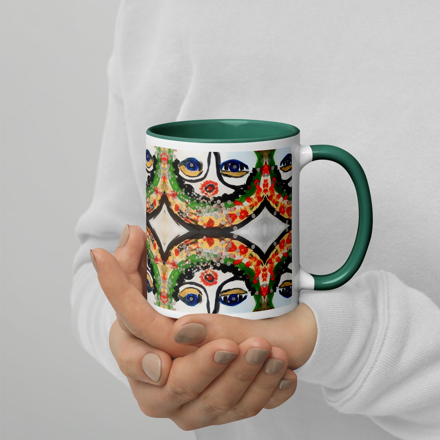 Indian Woman Mug with Color Inside