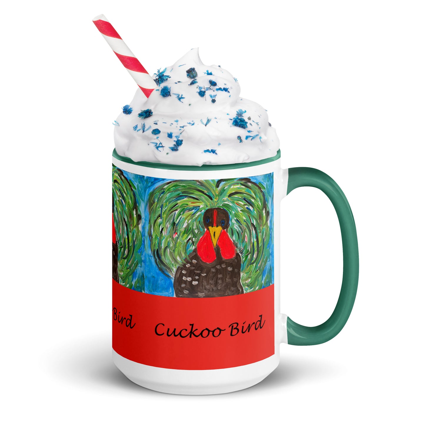 Cuckoo Bird Mug with Color Inside