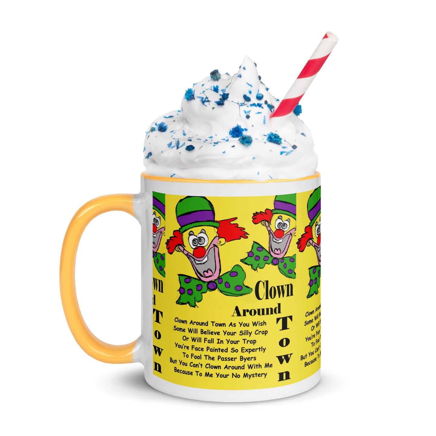 Clown Around Town Mug with Color Inside