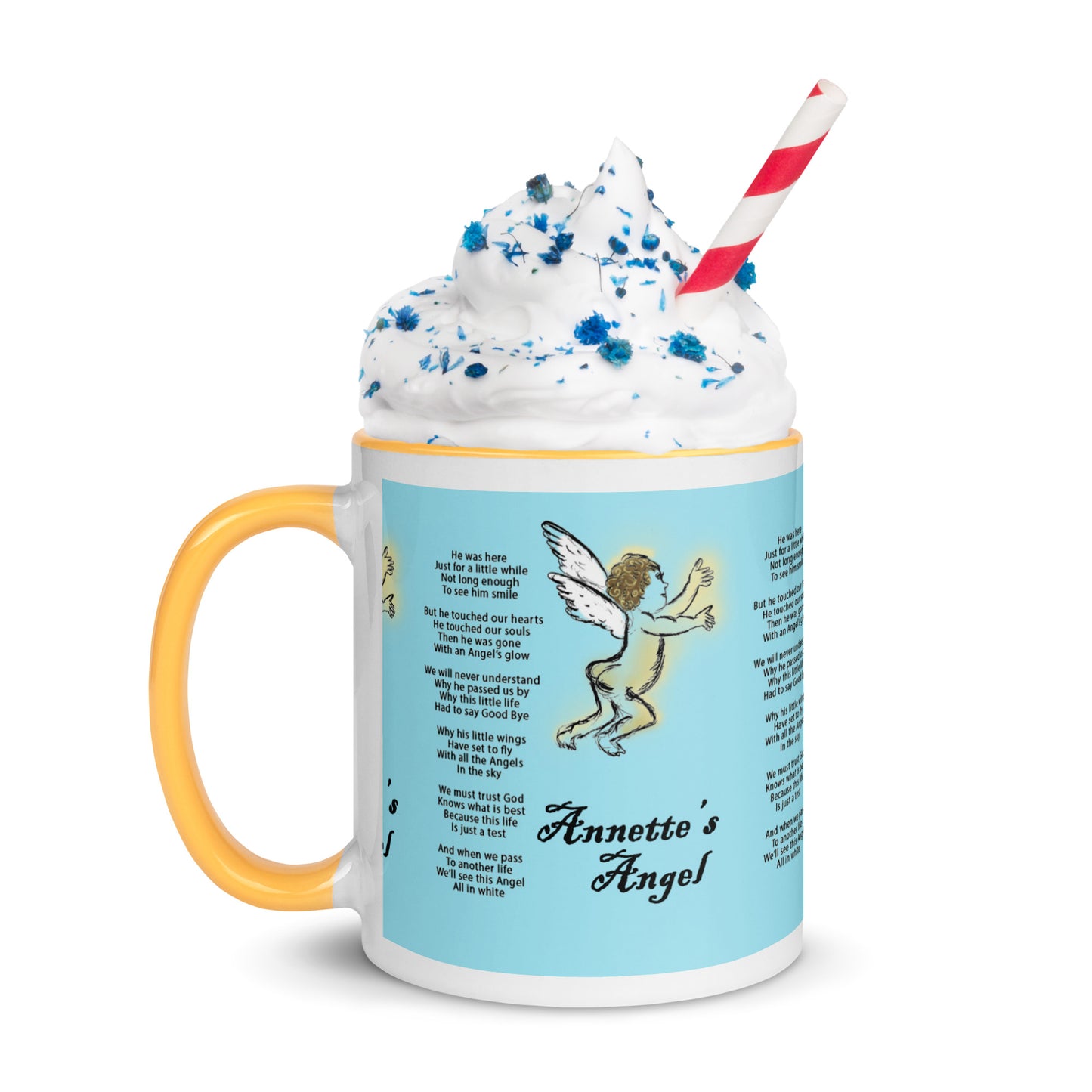 Annette's  Angel Mug with Color Inside