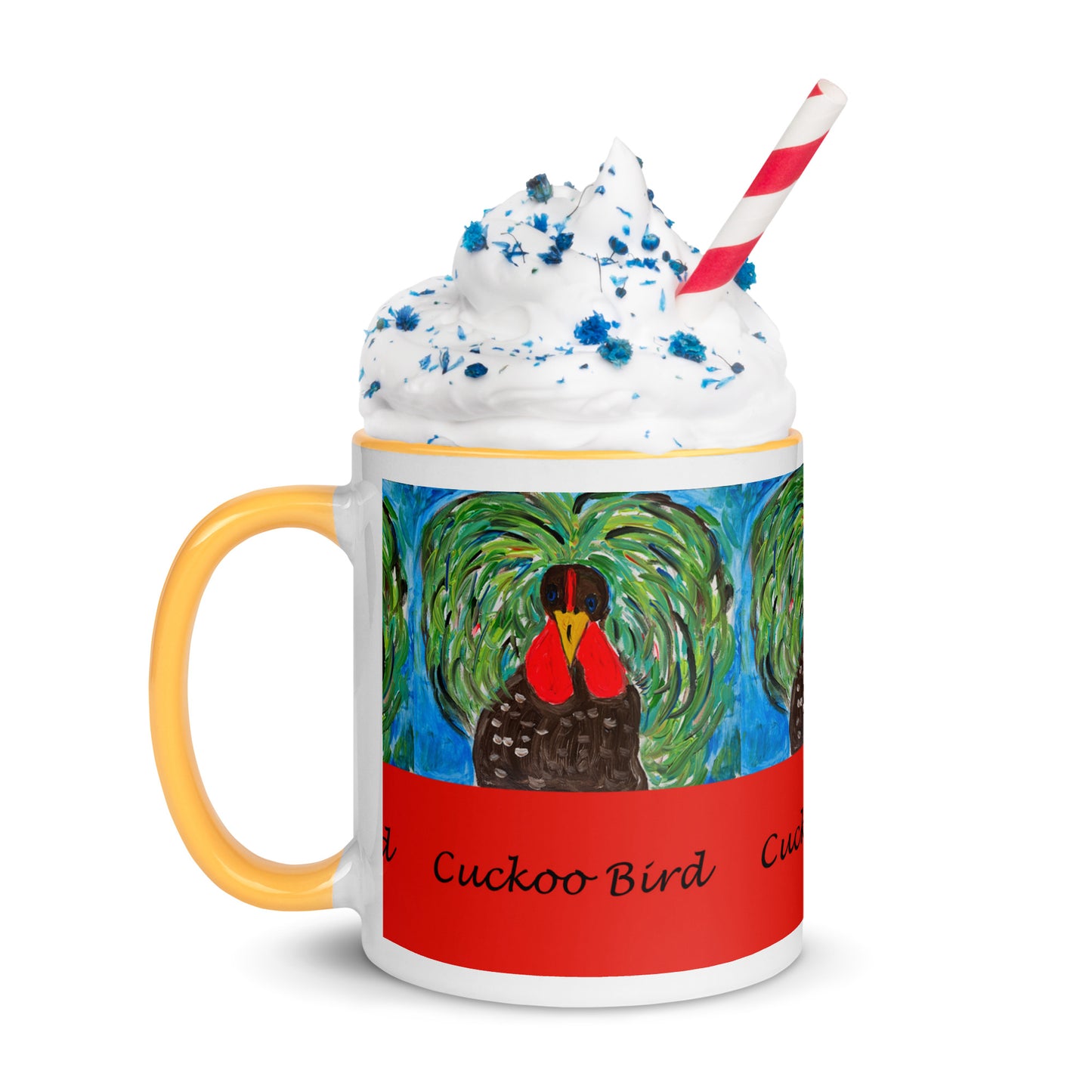 Cuckoo Bird Mug with Color Inside