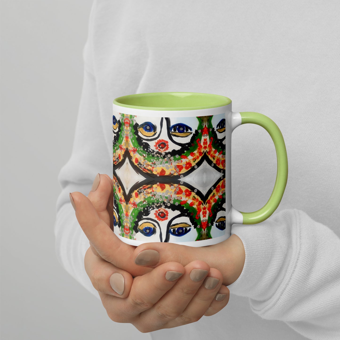 Indian Woman Mug with Color Inside