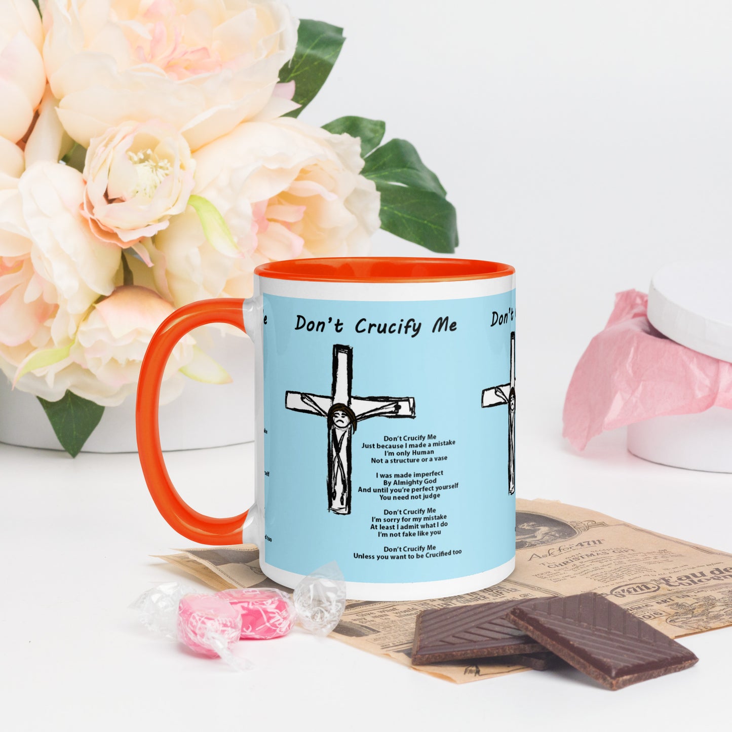 Don't Crucify Me Mug with Color Inside