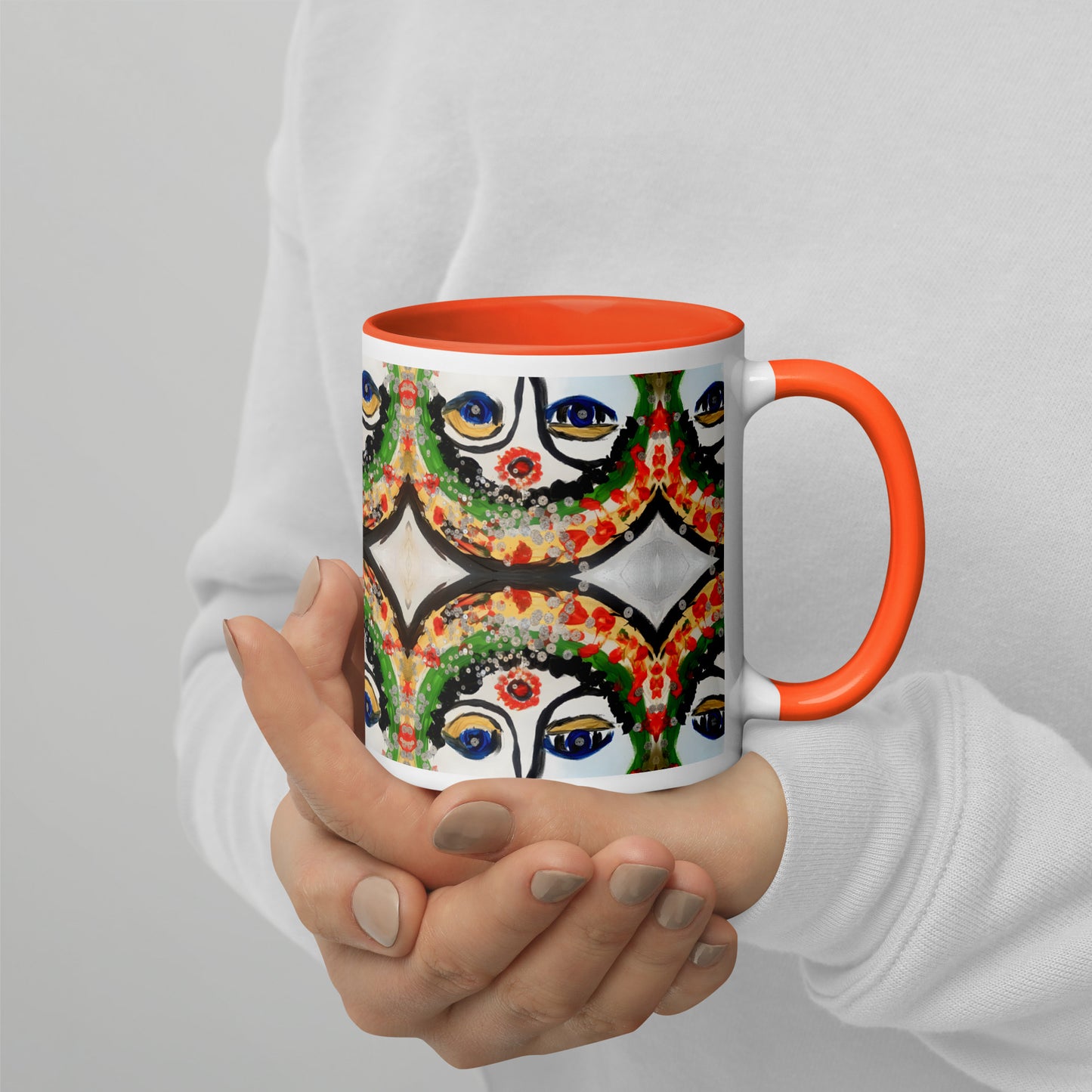 Indian Woman Mug with Color Inside