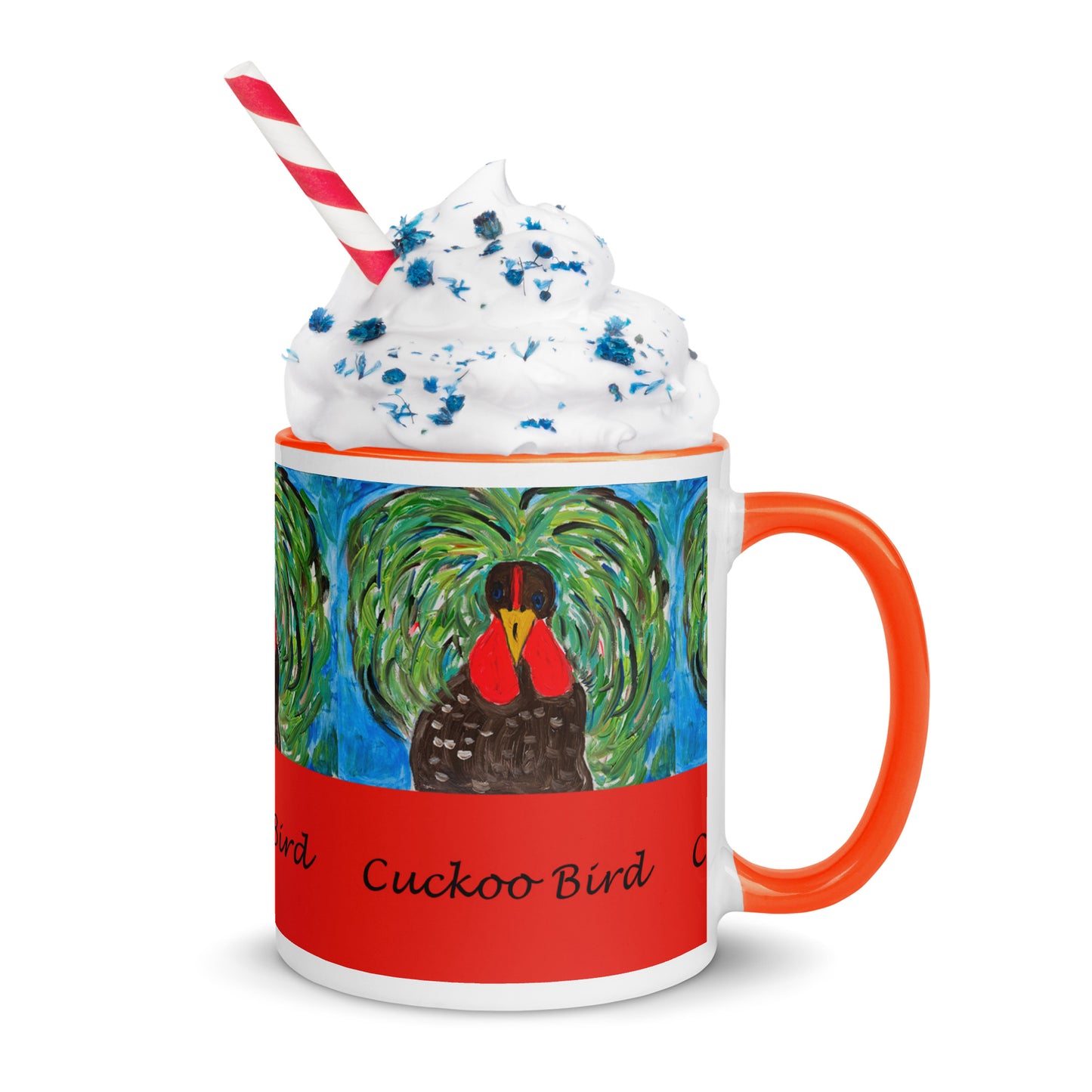 Cuckoo Bird Mug with Color Inside