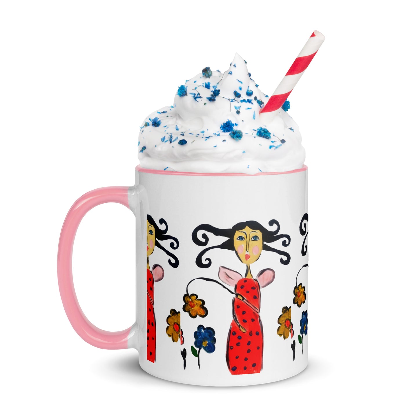 The Lady Bug Mug with Color Inside