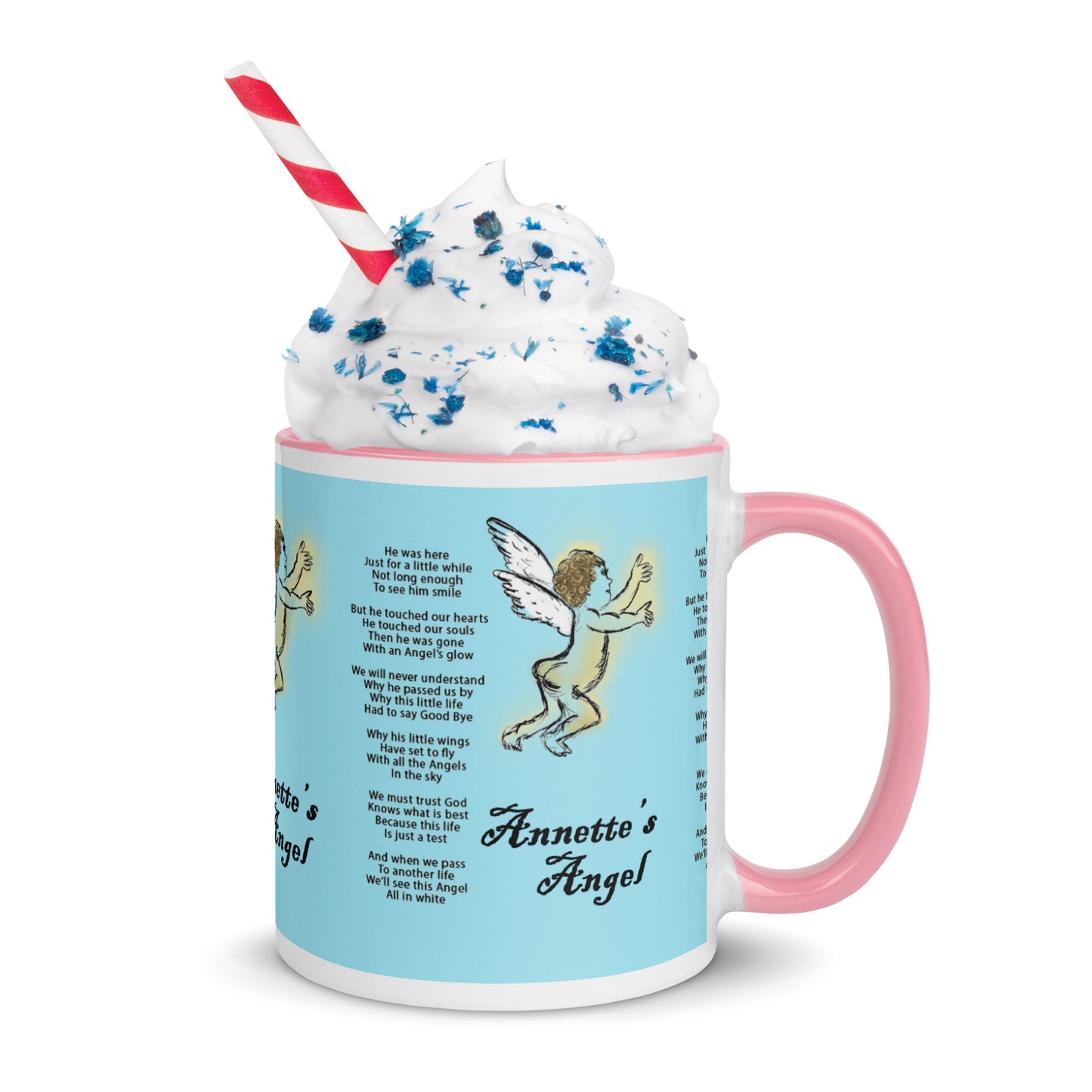 Annette's  Angel Mug with Color Inside