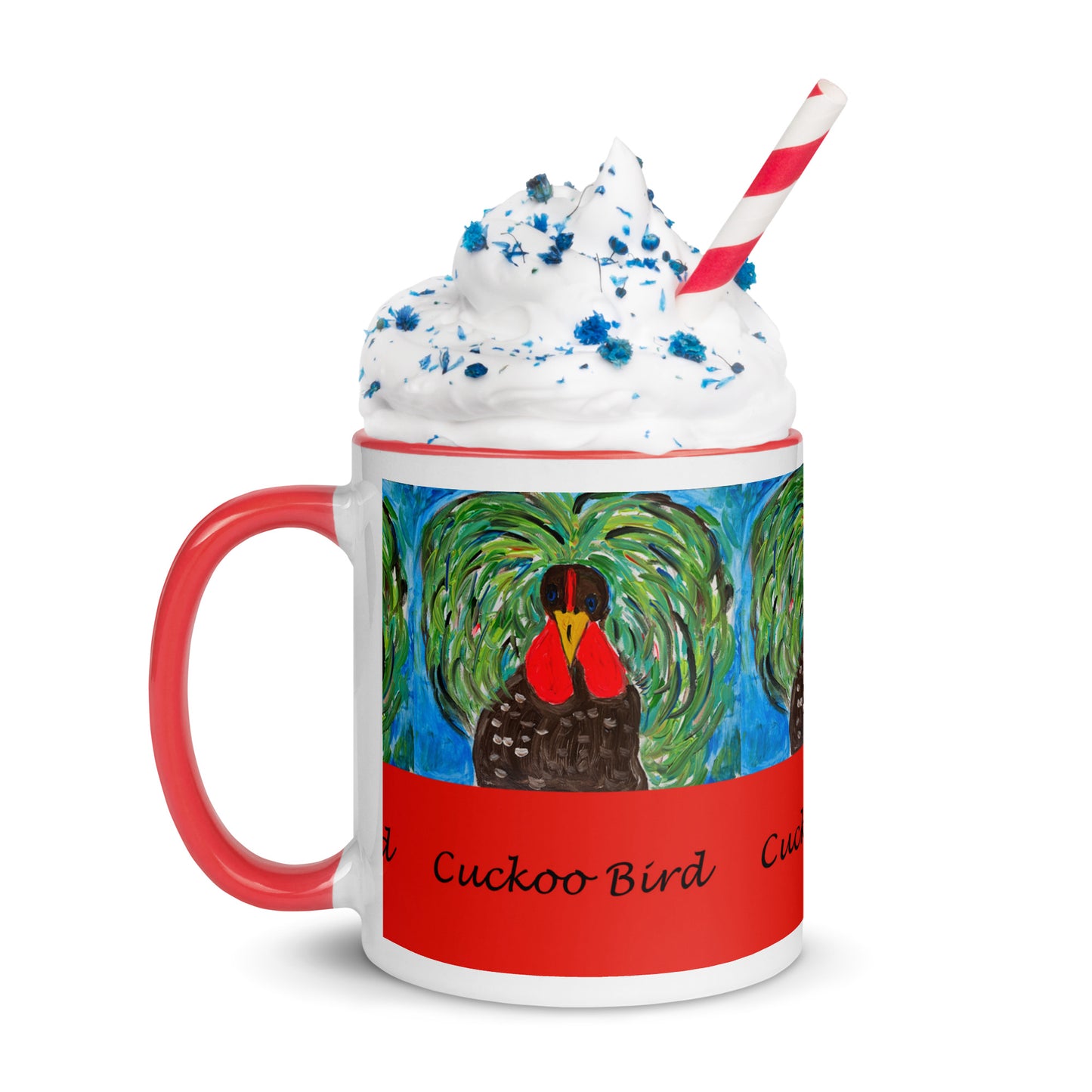 Cuckoo Bird Mug with Color Inside