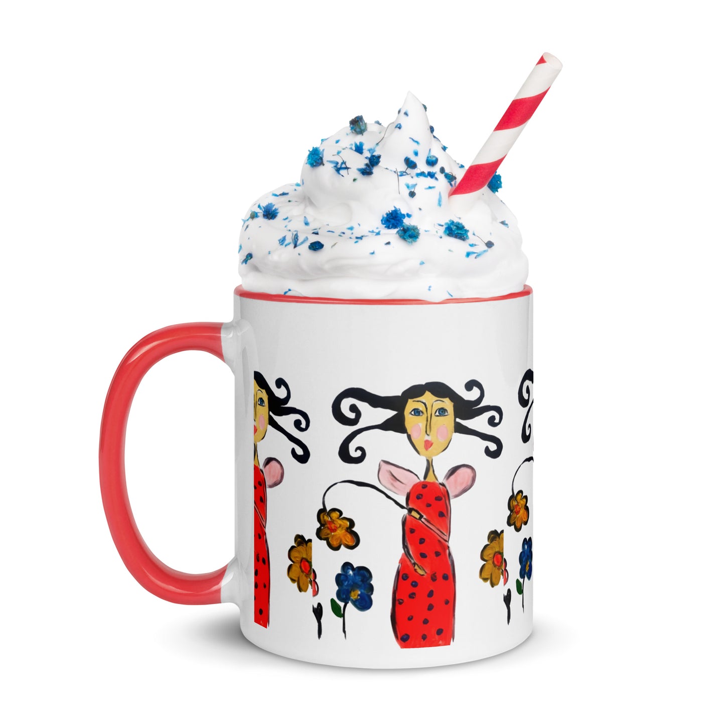 The Lady Bug Mug with Color Inside