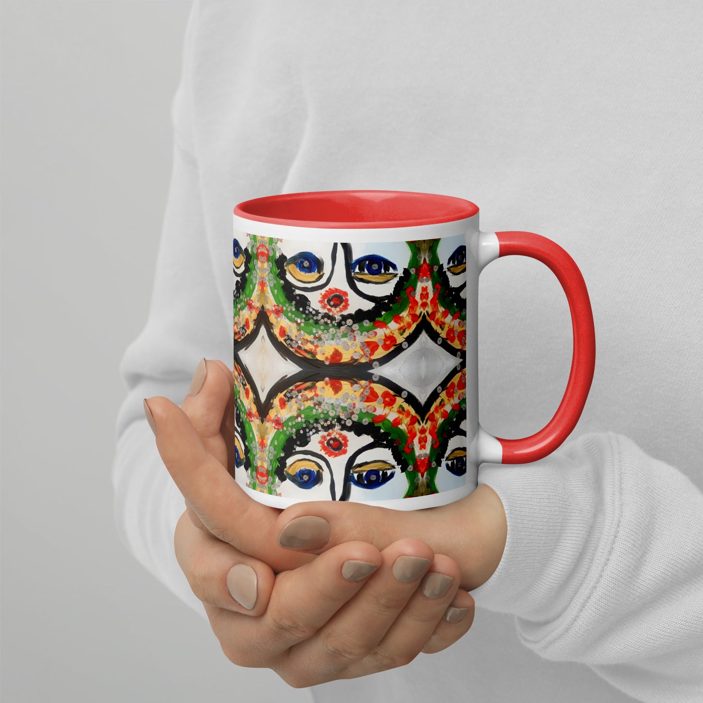 Indian Woman Mug with Color Inside