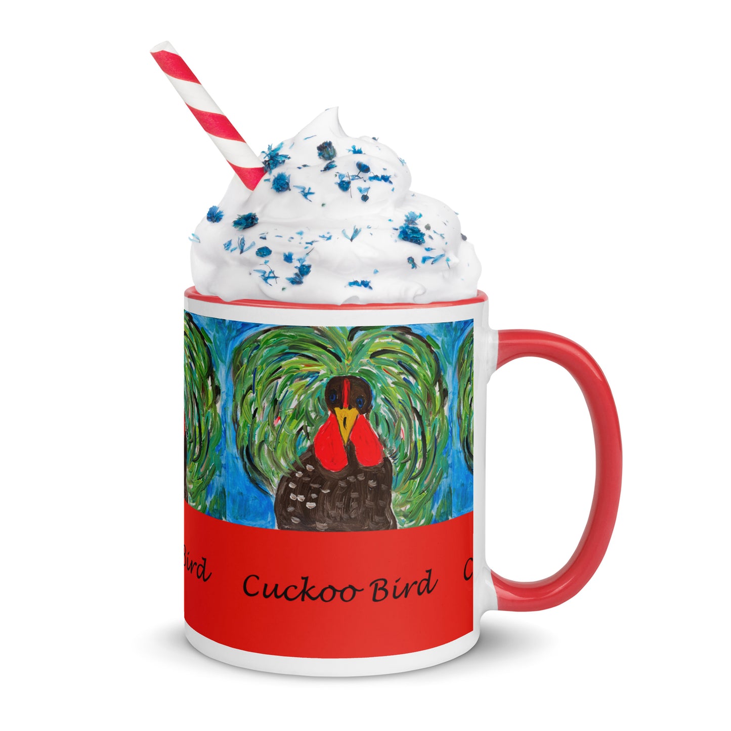 Cuckoo Bird Mug with Color Inside