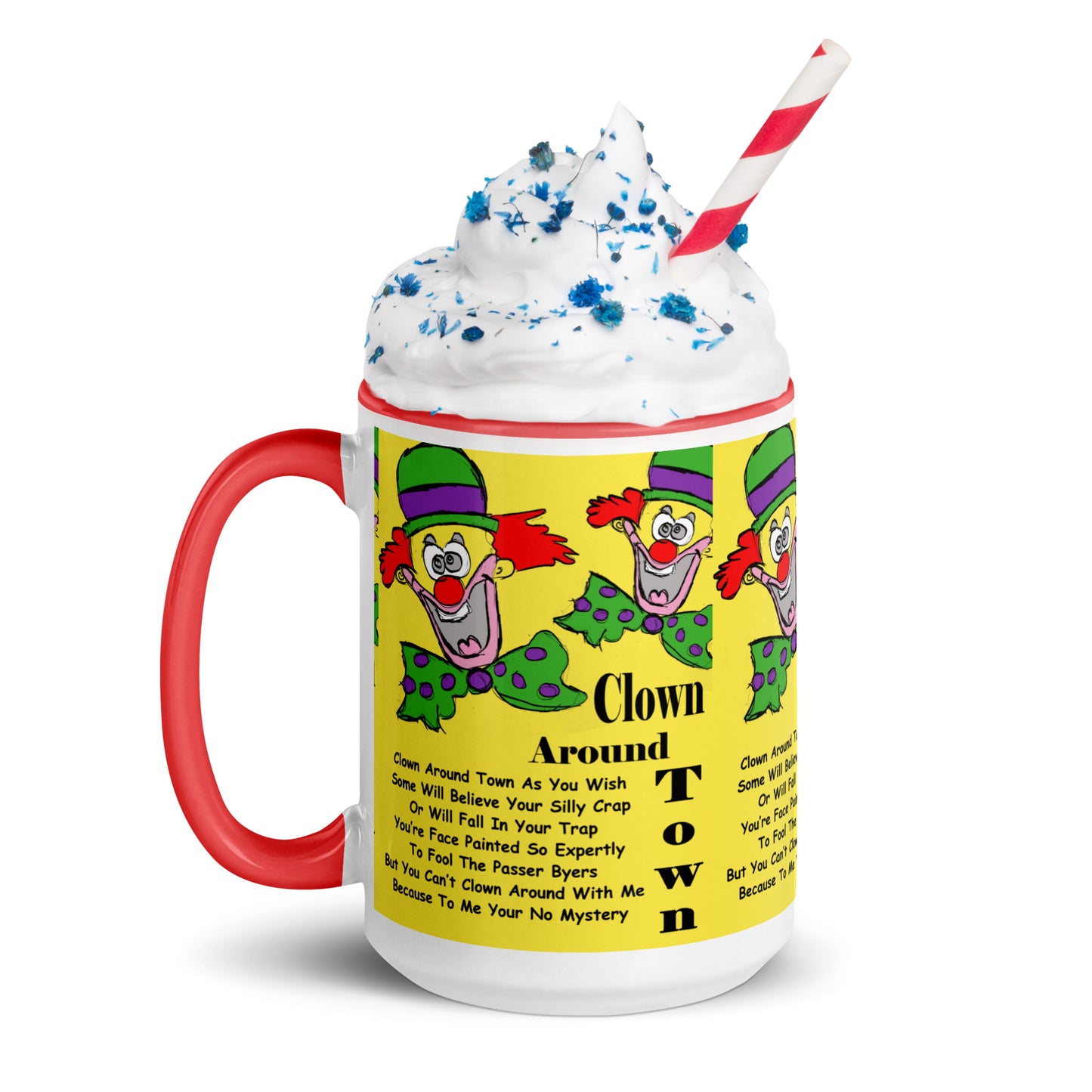 Clown Around Town Mug with Color Inside