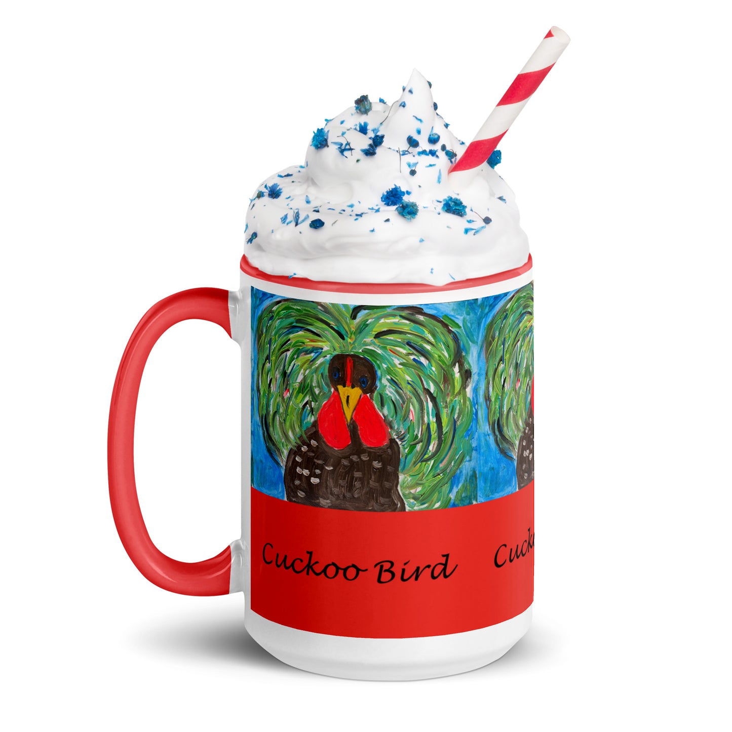 Cuckoo Bird Mug with Color Inside