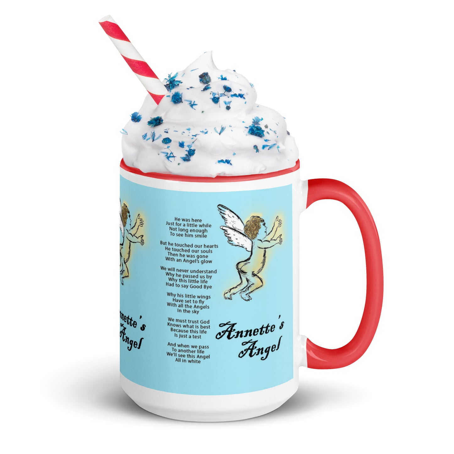 Annette's  Angel Mug with Color Inside