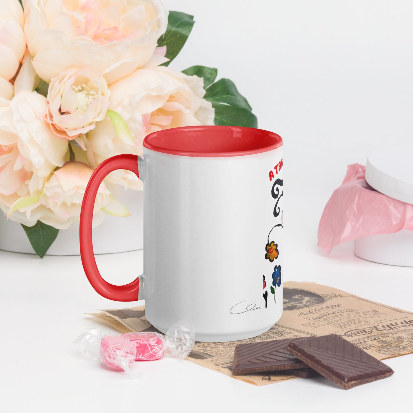 Ladybug Mug with Color Inside - A Tango to Life