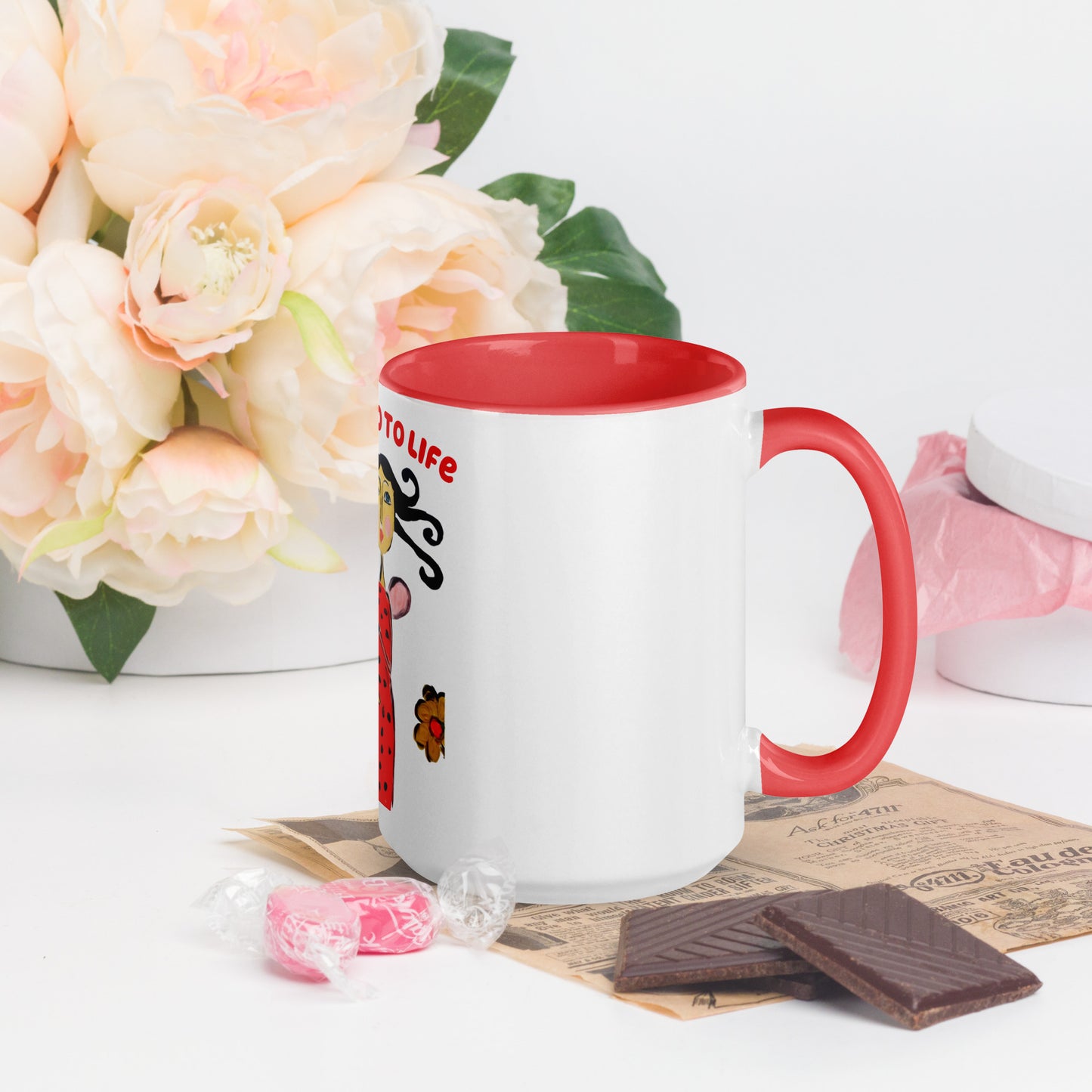 Ladybug Mug with Color Inside - A Tango to Life