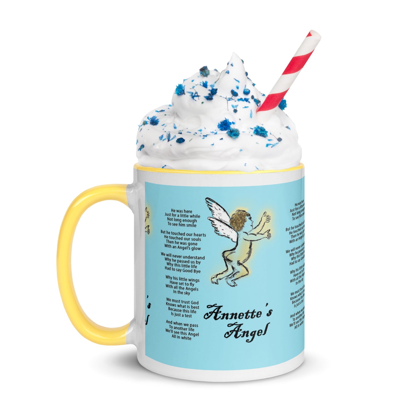 Annette's  Angel Mug with Color Inside