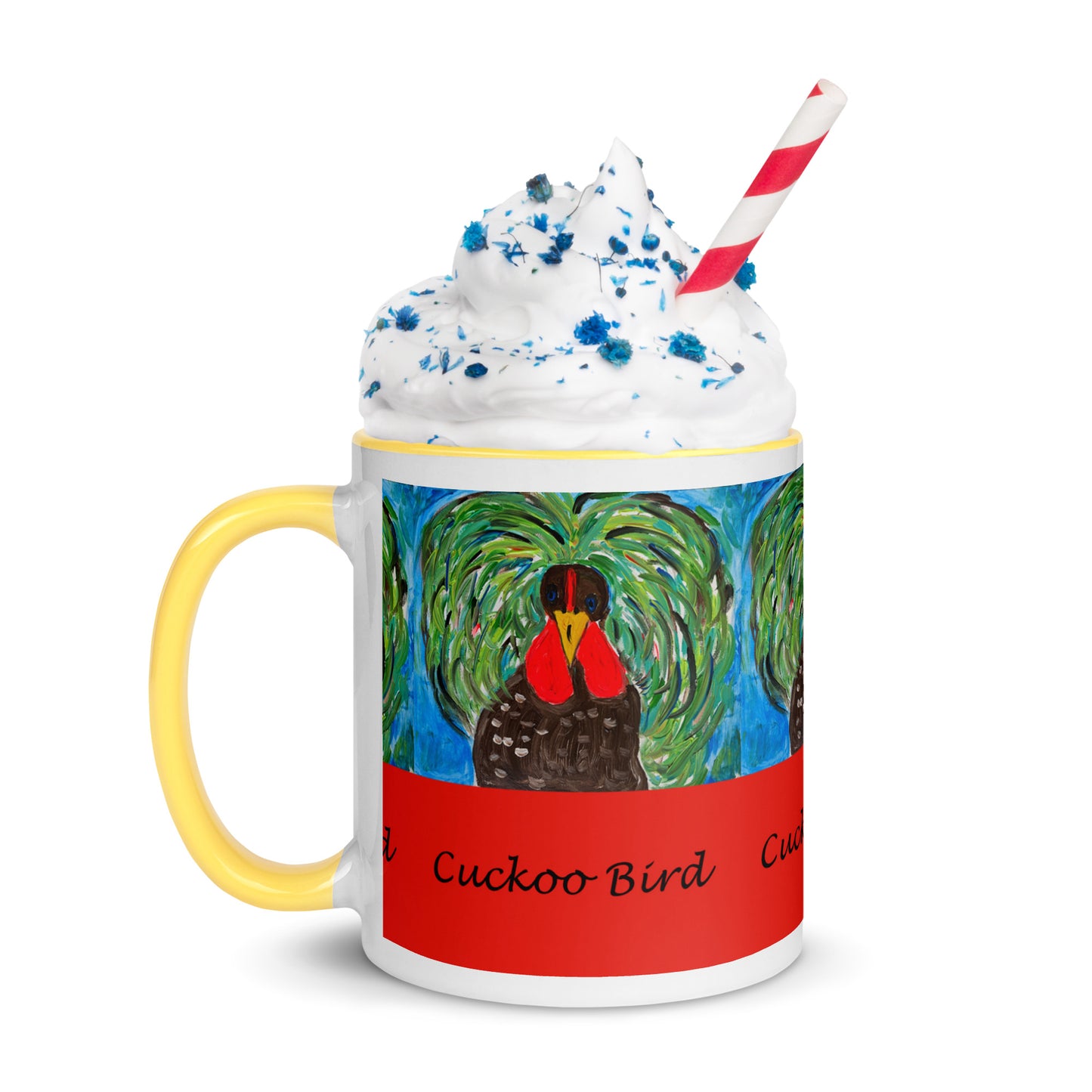 Cuckoo Bird Mug with Color Inside