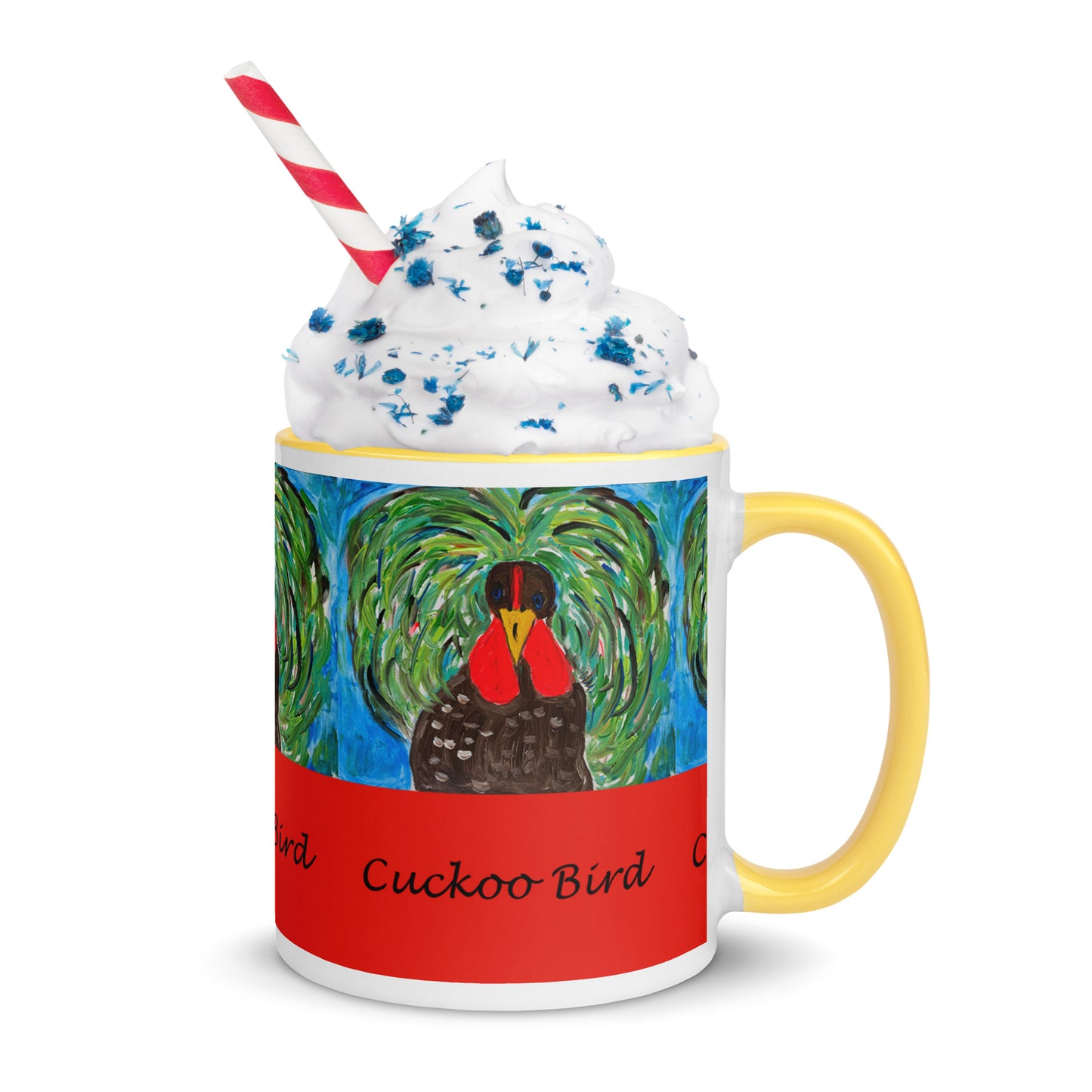 Cuckoo Bird Mug with Color Inside