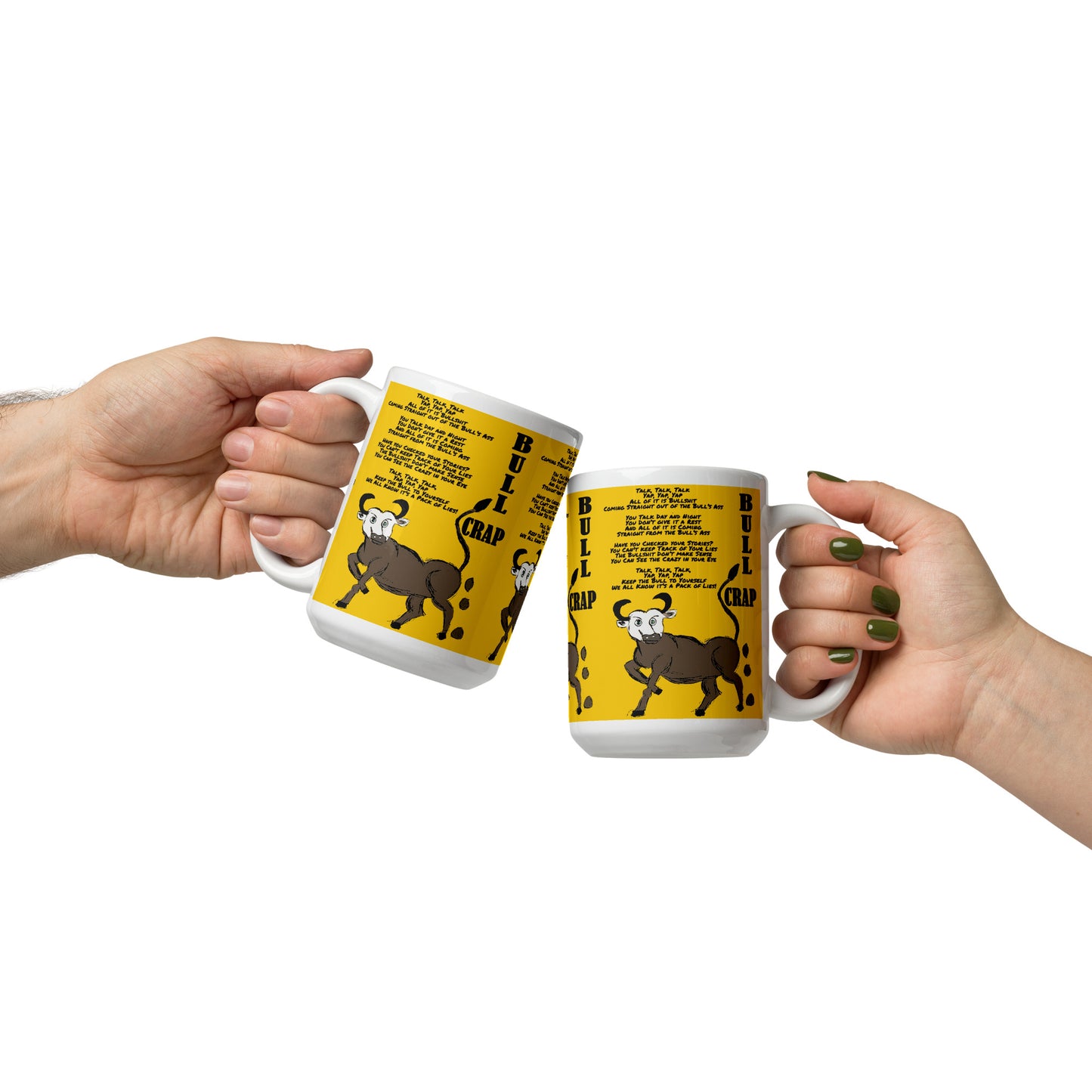 Bull Crap White glossy mug