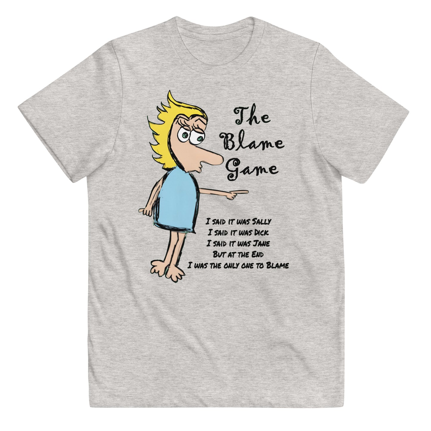 The Blame Game Youth jersey t-shirt - A Tango to Life