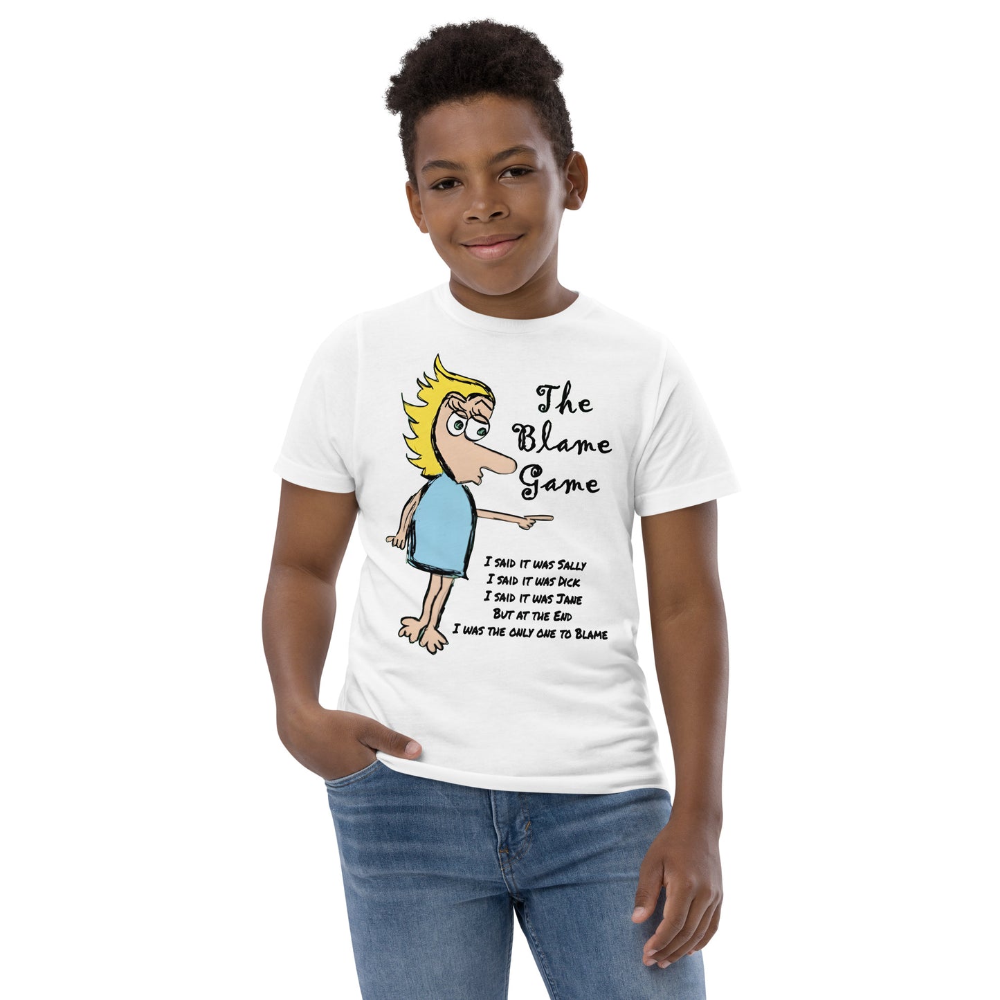 The Blame Game Youth jersey t-shirt - A Tango to Life